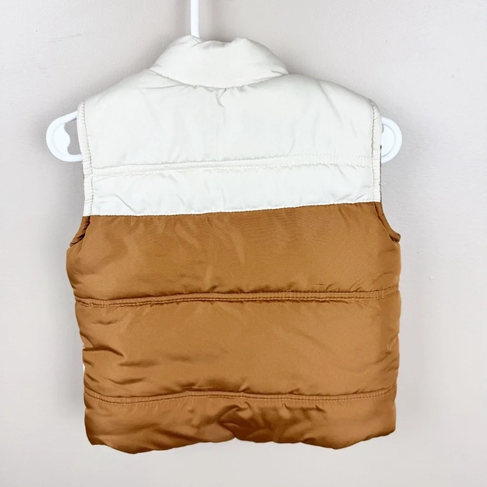 Tahari Baby Navy, Brown and Khaki Boys Puffer Vest Size 24M Outdoor Preppy 24M